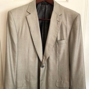 $2000 Brioni Gray Cashmere Silk Coat Jacket 44”